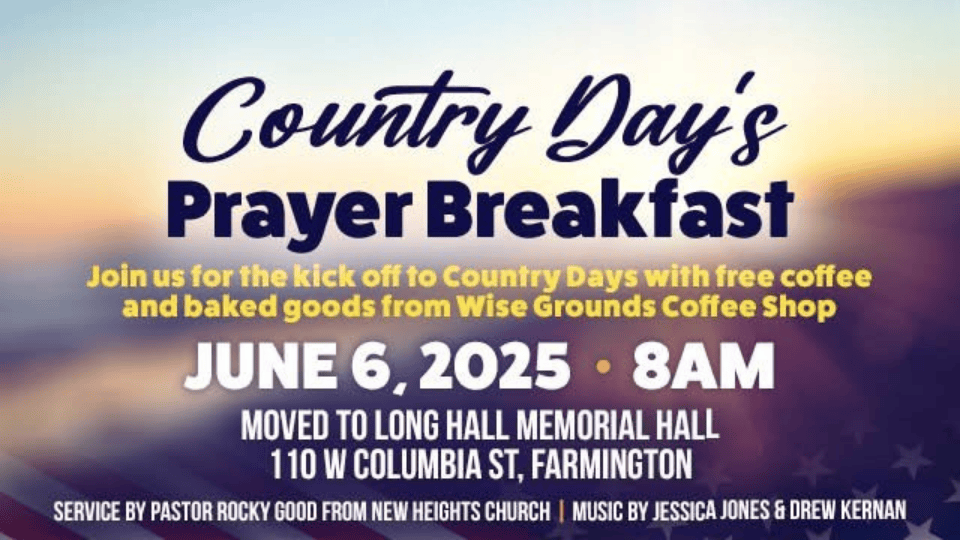 Country Days Prayer Breakfast Moves Indoors Due to Weather Concerns